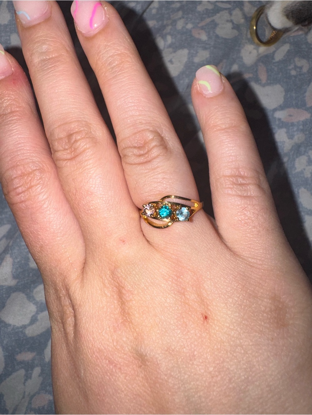 Gold Ring with Gemstones